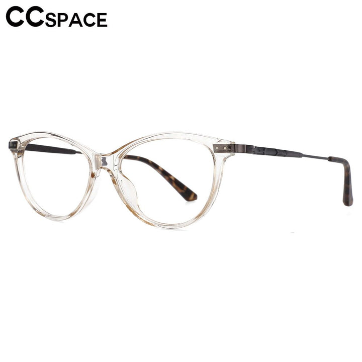 CCSpace Unisex Full Rim Cat Eye Tr 90 Titanium Frame Eyeglasses 53754 Full Rim CCspace   