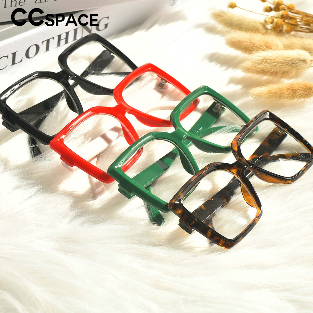 CCSpace Women's Full Rim Oversize Square Resin Frame Eyeglasses 53319 Full Rim CCspace   