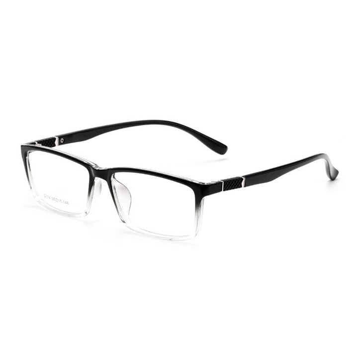 Yimaruili Men's Full Rim Square Frame Resin Eyeglasses D114 Full Rim Yimaruili Eyeglasses Transparent Black China 