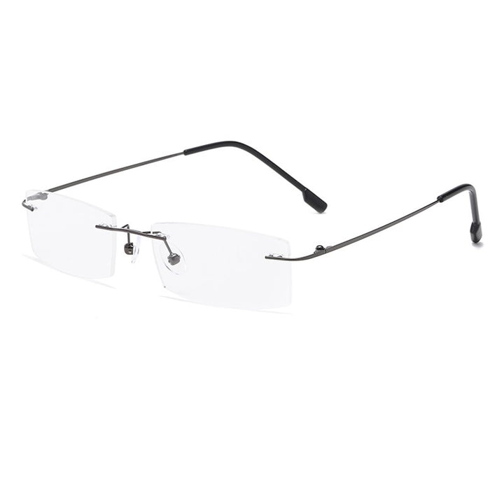 Zirosat 522 Unisex Eyeglasses Memory Titanium Rimless Rimless Zirosat grey  