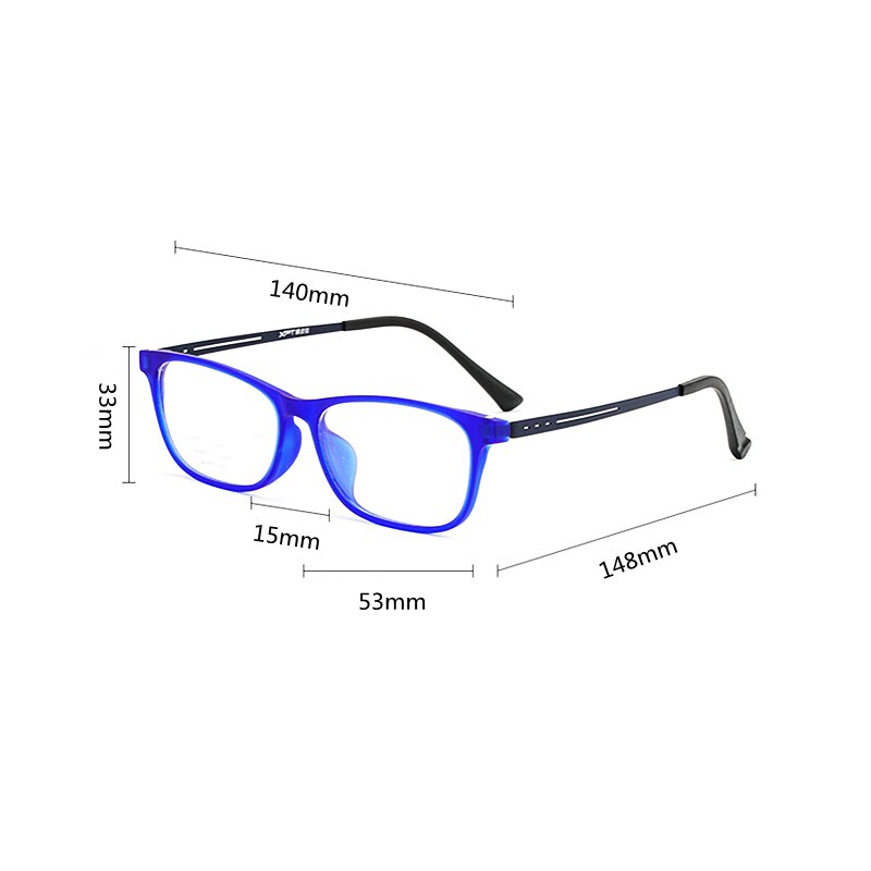 KatKani Unisex Full Rim TR 90 β Titanium Square Frame Eyeglasses K9823 Full Rim KatKani Eyeglasses   