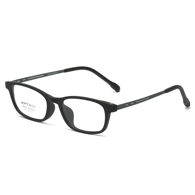 Reven Jate Unisex Full Rim Small Square Titanium Eyeglasses 9837 Full Rim Reven Jate   