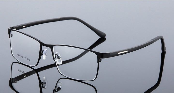 Men's Eyeglasses Stainless Steel Frame 9930 Frame SunSliver Black  