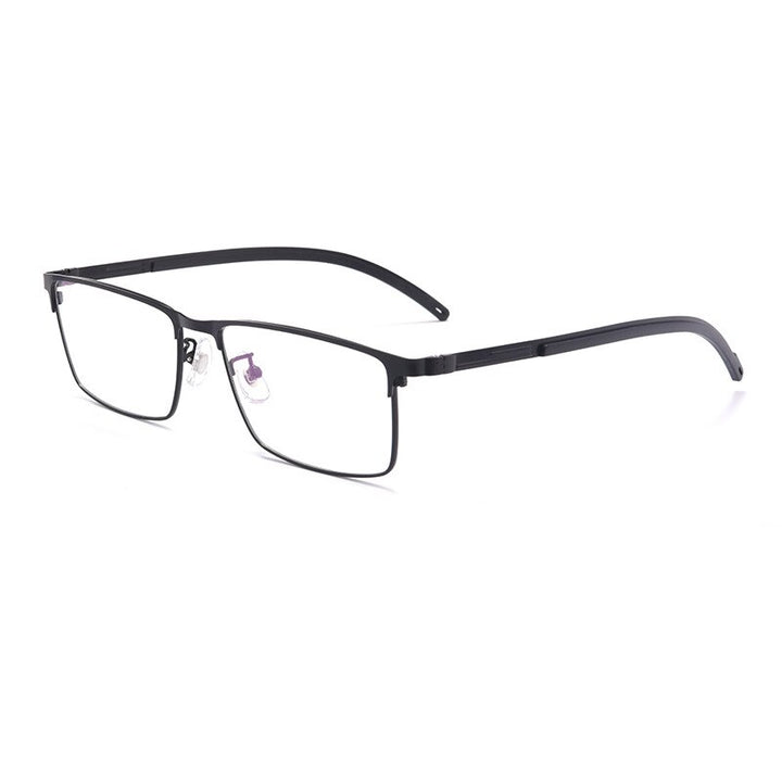KatKani Men's Full Rim Square Alloy Frame Eyeglasses 01hx5032 Full Rim KatKani Eyeglasses Black  