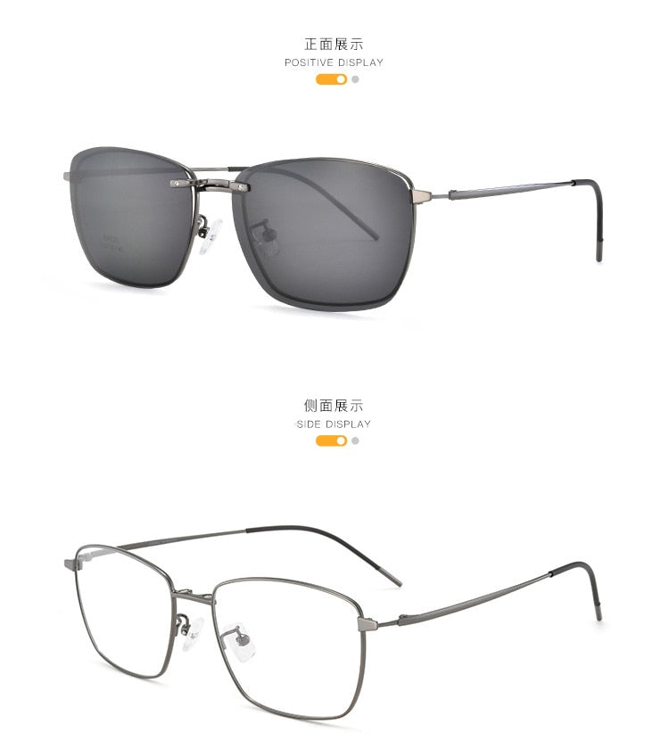 Unisex Alloy Full Rim Clip On Sunglasses Polarized Lenses Zt9335 Clip On Sunglasses Bclear   