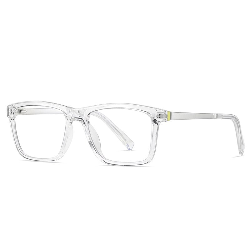 Oveliness Unisex Full Rim Square Tr 90 Titanium Eyeglasses 2078 Full Rim Oveliness c5 transparent  