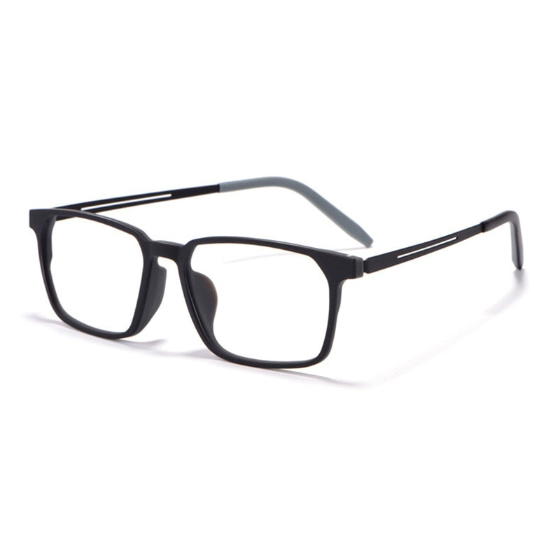 Unisex Eyeglasses Plastic Titanium Flexible Legs Tr90 8878 Frame Gmei Optical BLACK-GREY  