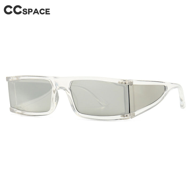 CCspace Unisex Full Rim Rectangle Resin Goggle Frame Sunglasses 46198 Sunglasses CCspace Sunglasses   