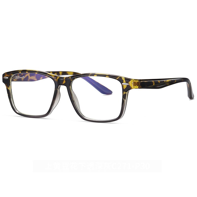 Hotony Unisex Full Rim Square TR 90 Frame Eyeglasses 2321 Full Rim Hotony Leopard  