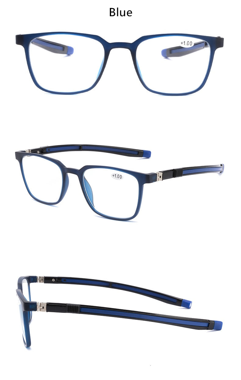 Yimaruili Unisex Full Rim Acrylic Frame Presbyopic Reading Glasses Anti Blue Light Lenses TR809-2 Reading Glasses Yimaruili Eyeglasses   