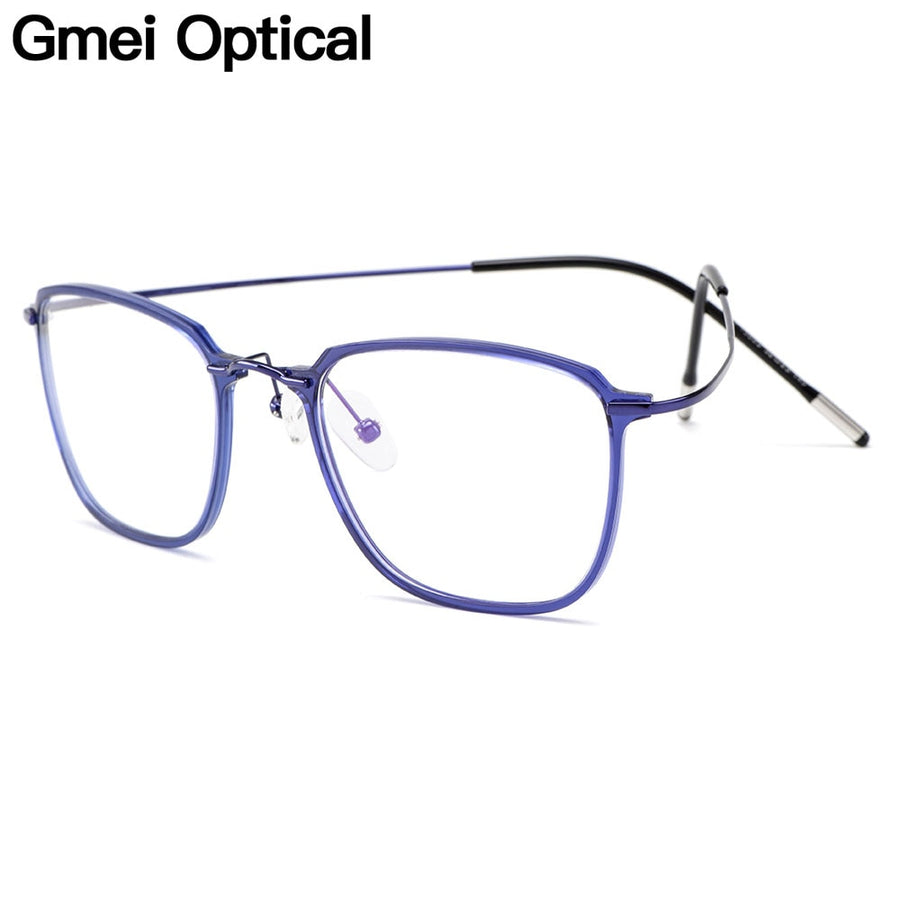 Gmei Men's Eyeglasses Ultralight Beta Titanium Flexible Glasses M19003 Full Rim Gmei Optical   