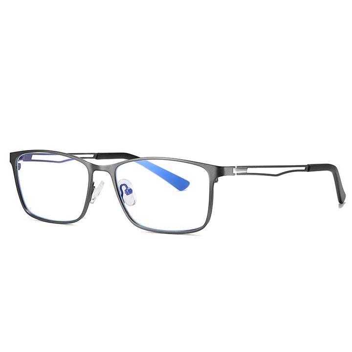 Reven Jate Men's Eyeglasses 5927 Full Rim Alloy Front Flexible Plastic Tr-90 Full Rim Reven Jate grey  