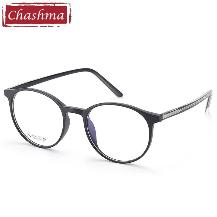 Unisex Round TR-90 Full Rim Frame Eyeglasses 8243 Full Rim Chashma Matte Black  