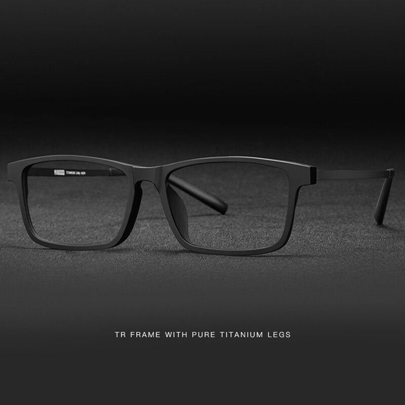 Hotony Unisex Full Rim Rectangle Titanium Frame Eyeglasses  8836x Full Rim Hotony   