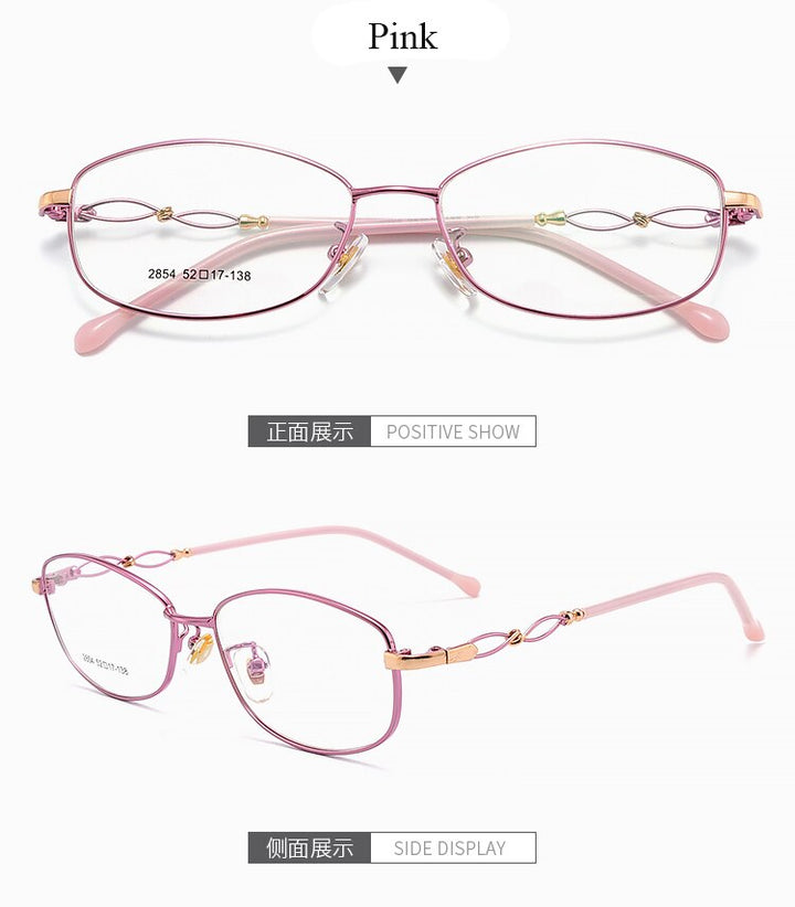 Women's Full Rim Alloy Frame Eyeglasses Sc2854 Full Rim Bclear   