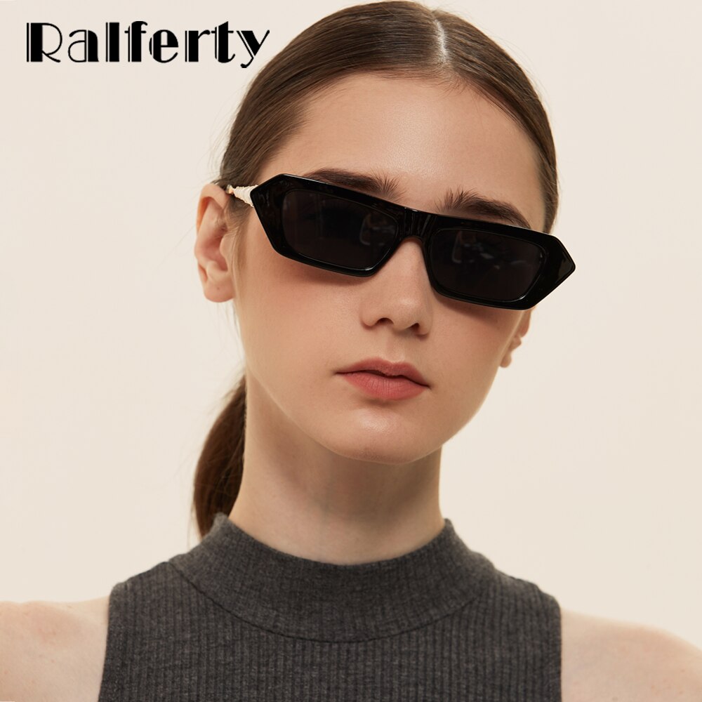 Ralferty Women's Sunglasses Small Rectangle W95089 Sunglasses Ralferty   