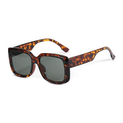 Ralferty Women's Square Frame Sunglasses W95098 Sunglasses Ralferty C3 Leopard - Green China As picture