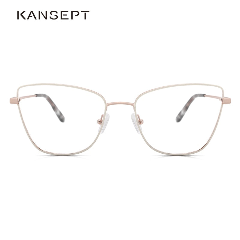Kansept Women's Full Rim Cat Eye Stainless Steel Frame Eyeglasses Ms3535 Full Rim Kansept   