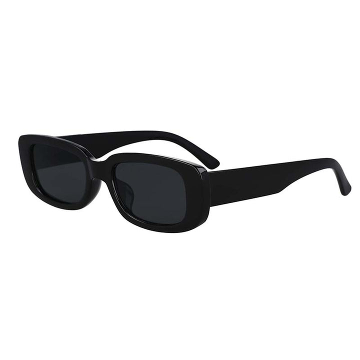 CCSpace Women's Full Rim Rectangle Resin Frame Sunglasses 53122 Sunglasses CCspace Sunglasses Black 53122 