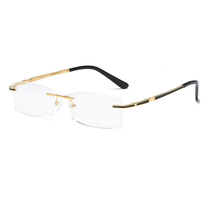 Zirosat 9133 Unisex Eyeglasses Pure Titanium Rimless Rimless Zirosat golden  