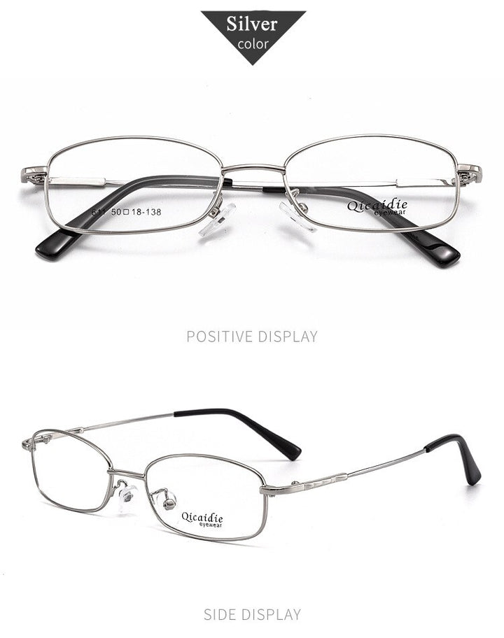 Unisex Full Rim Memory Alloy Frame Eyeglasses S611 Full Rim Bclear Silver  