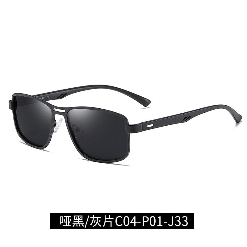 Men's Full Rim Alloy Frame Sunglasses Polarized Lenses 5925 Sunglasses Bclear C 04  