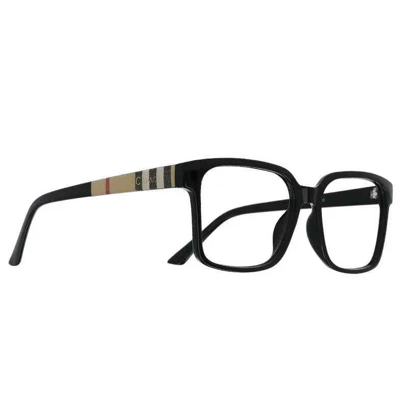 CCspace Unisex Full Rim Square Resin Frame Eyeglasses 51071 - Black