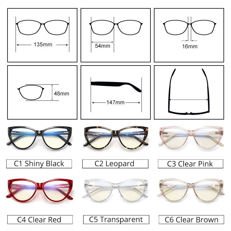 Ralferty Tr90 Glasses Frame - Transparent Red Blue Light Glasses – FuzWeb