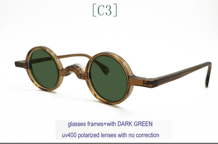Unisex Round Polarized Lens Sunglasses Acetate Frame Sunglasses Yujo C3 China 