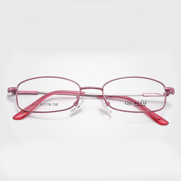 Unisex Full Rim Memory Alloy Frame Eyeglasses S611 Full Rim Bclear Red  