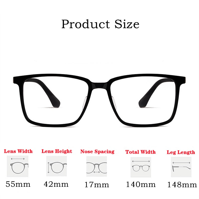 Yimaruili Men's Full Rim Titanium Frame Eyeglasses HT5022B Full Rim Yimaruili Eyeglasses   