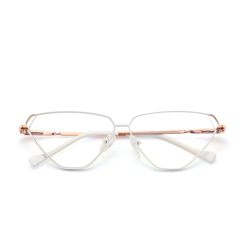 Gmei Women's Full Rim Alloy Cat Eye Frame Eyeglasses 3023 Full Rim Gmei Optical C4 White  