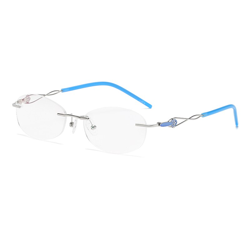 Zirosat 2378 Women's Eyeglasses Rimless Gold Glasses Rimless Zirosat blue  