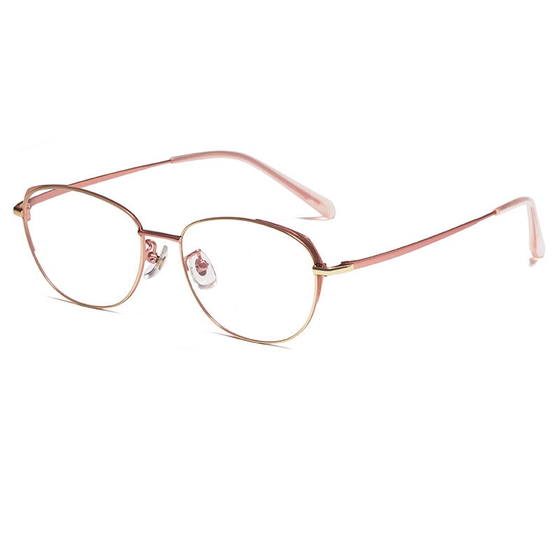 Aissuarvey Rectangle Alloy Full Rim Frame Women's Eyeglasses 6038S Full Rim Aissuarvey Eyeglasses Pink golden  