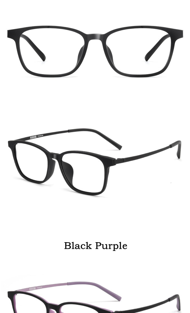 KatKani Unisex Full Rim Titanium TR90 Frame Eyeglasses Hr3095t Full Rim KatKani Eyeglasses   