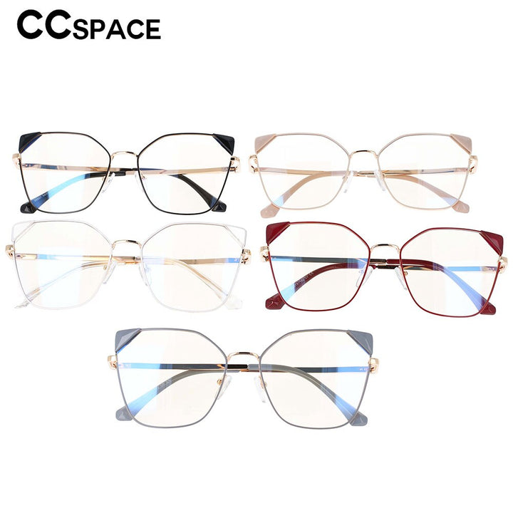 CCSpace Women's Full Rim Cat Eye Acetate Alloy Frame Eyeglasses 53143 Full Rim CCspace   