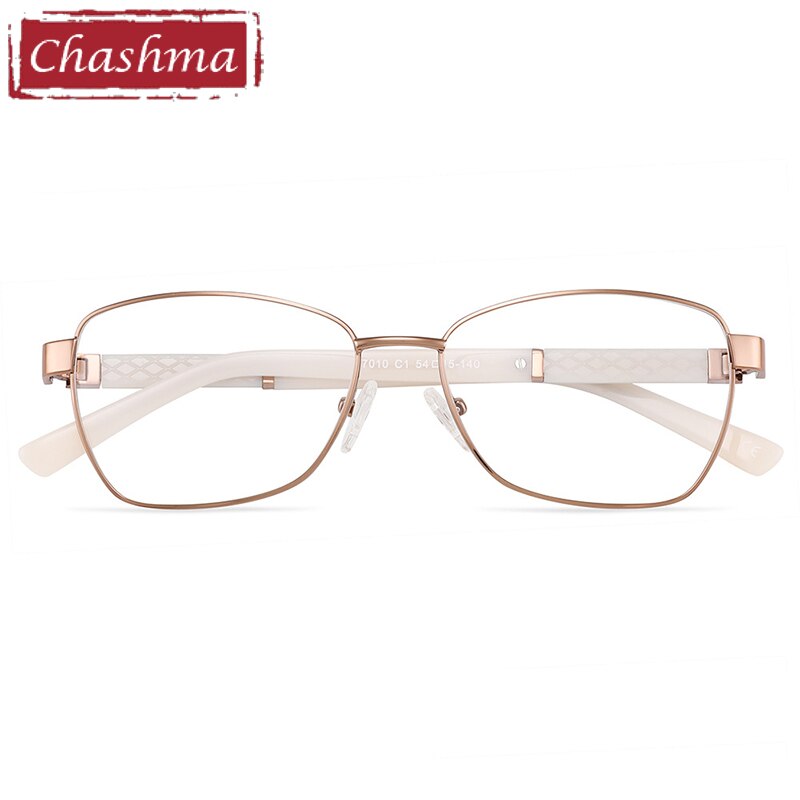 Women's Alloy Frame Acetate Temple Eyeglasses 7010 Frame Chashma   