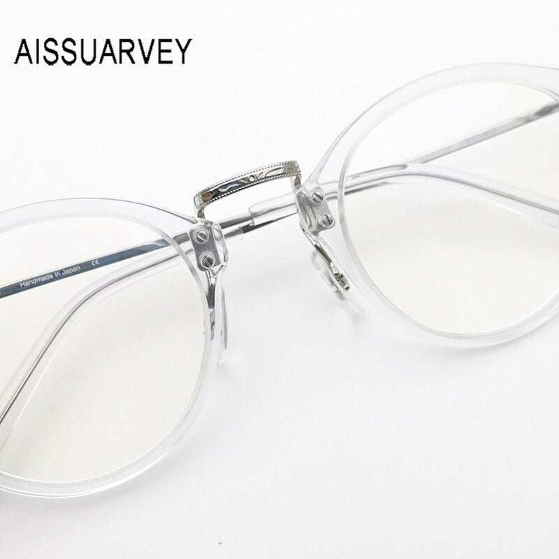 Aissuarvey Round Full Rim Titanium Frame Eyeglasses Gms806 Full Rim Aissuarvey Eyeglasses   