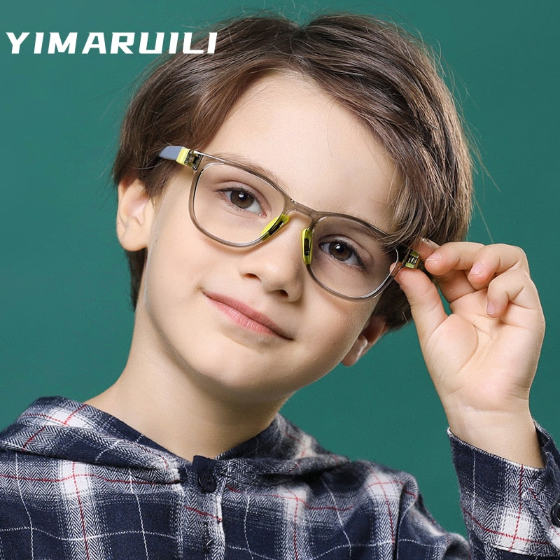 Yimaruili Unisex Children's Full Rim Silicone Frame Eyeglasses KF8509 Full Rim Yimaruili Eyeglasses   