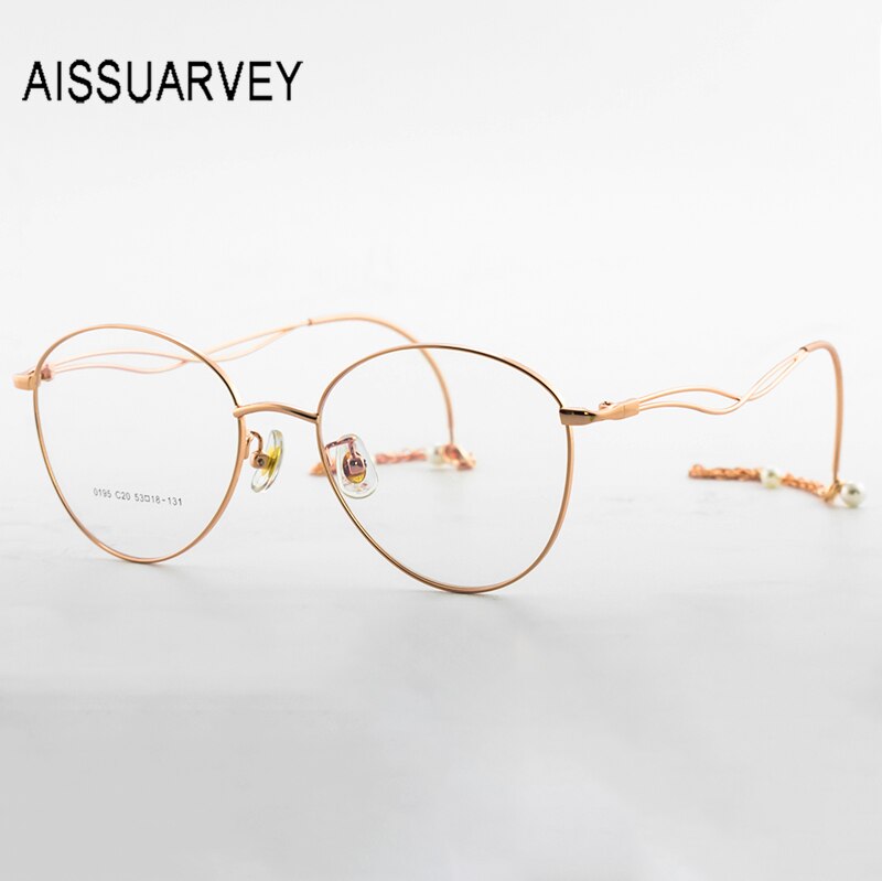 Aissuarvey Alloy Full Rim Round Cat Eye Frame Eyeglasses 0195 Full Rim Aissuarvey Eyeglasses   