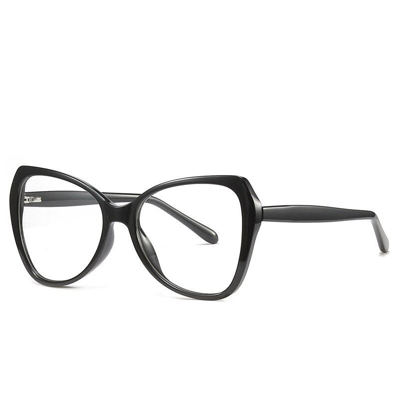 Chashma Women's Full Rim Cat Eye Acetate Eyeglasses 2011 Full Rim Chashma Bright Black  