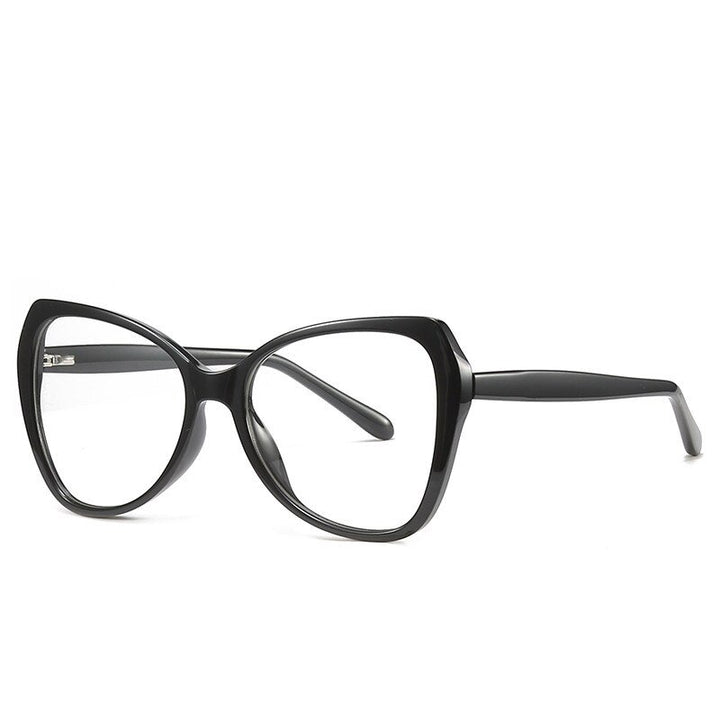 Women's Eyeglasses Butterfly Acetate 2011 Frame Chashma Bright Black  