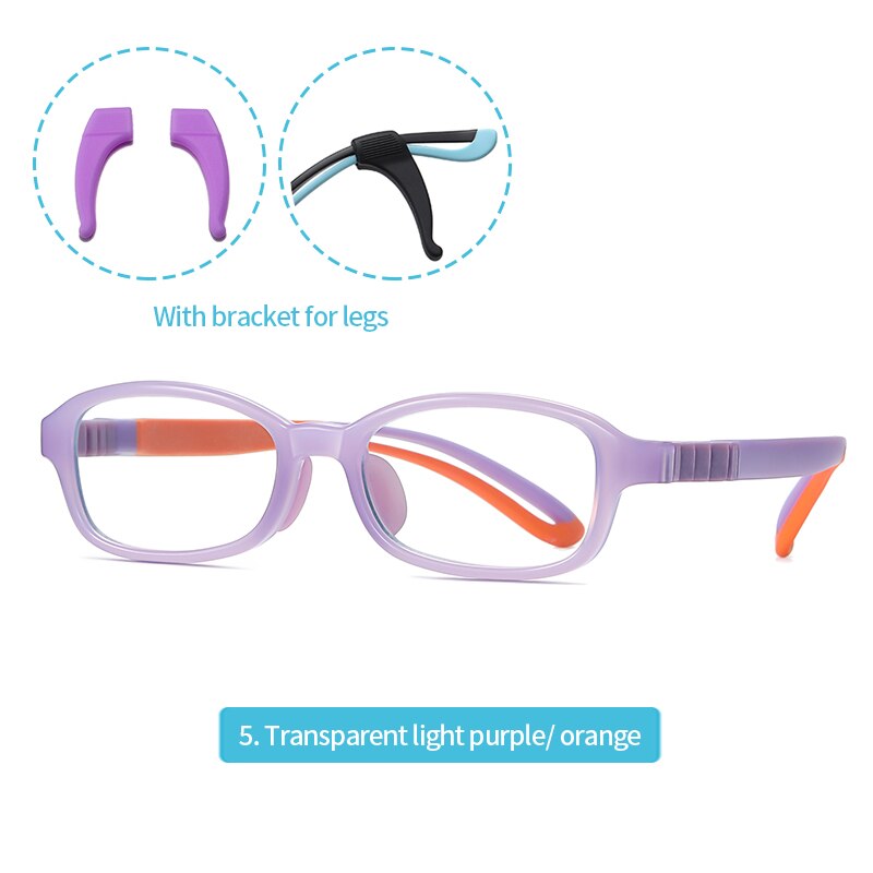 Reven Jate Kids' Eyeglasses 5117 Flexible Frame Reven Jate purple-orange  