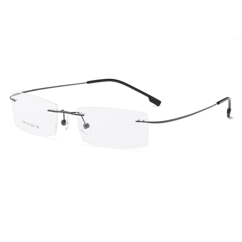 Zirosat 518 Women's Eyeglasses Memory Titanium Rimless Rimless Zirosat grey  