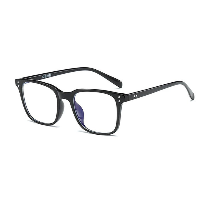 Hotony Unisex Full Rim Square TR 90 Frame Eyeglasses 6328 Full Rim Hotony Shinny Black  