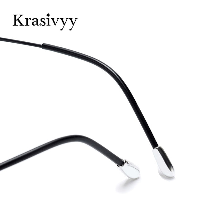 Krasivyy Men's Rimless Square Titanium Eyeglasses Kr16010 Rimless Krasivyy   