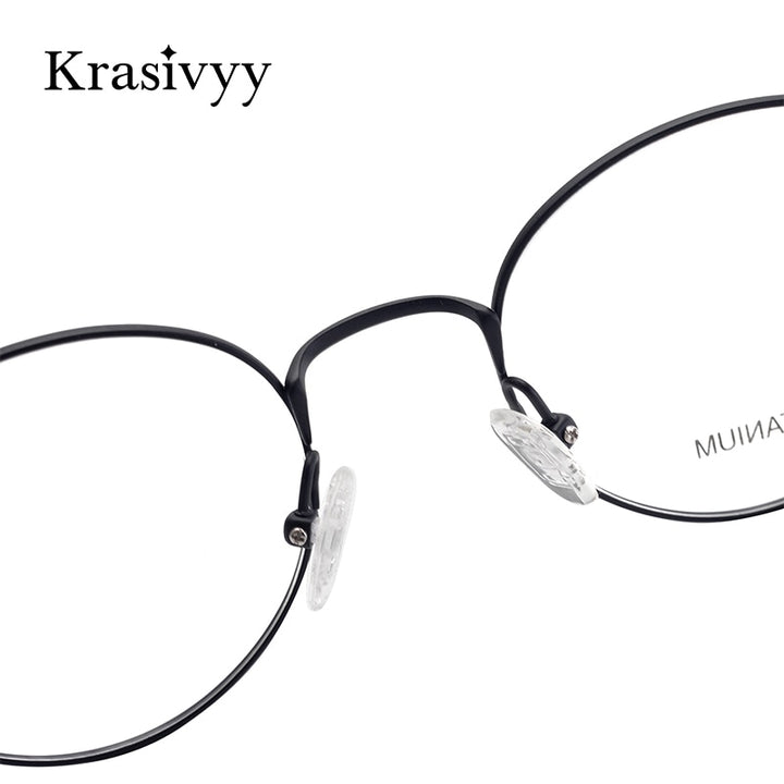 Krasivyy Unisex Full Rim Round Titanium Eyeglasses Kr16052 Full Rim Krasivyy   