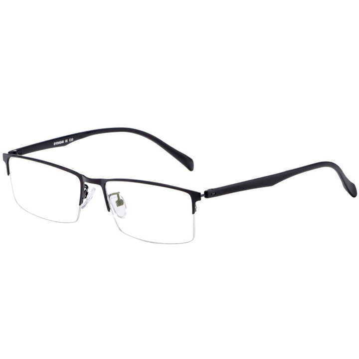 Yimaruili Men's Semi Rim Alloy Frame Eyeglasses 89032 Semi Rim Yimaruili Eyeglasses   