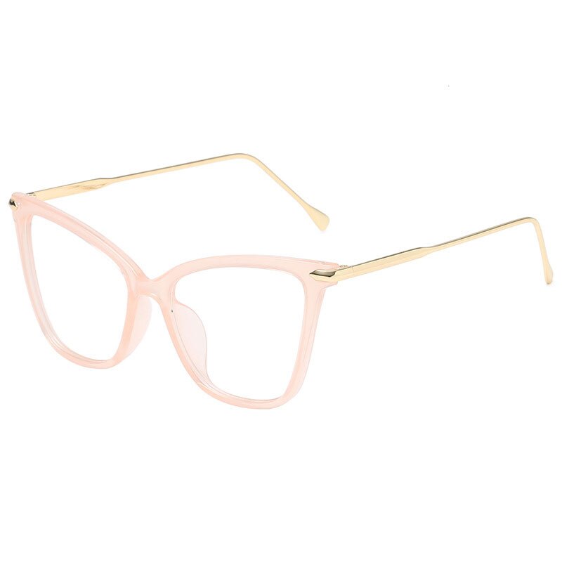 Hotony Women's Full Rim TR 90 Resin Cat Eye Frame Eyeglasses 8011 Full Rim Hotony Pink  