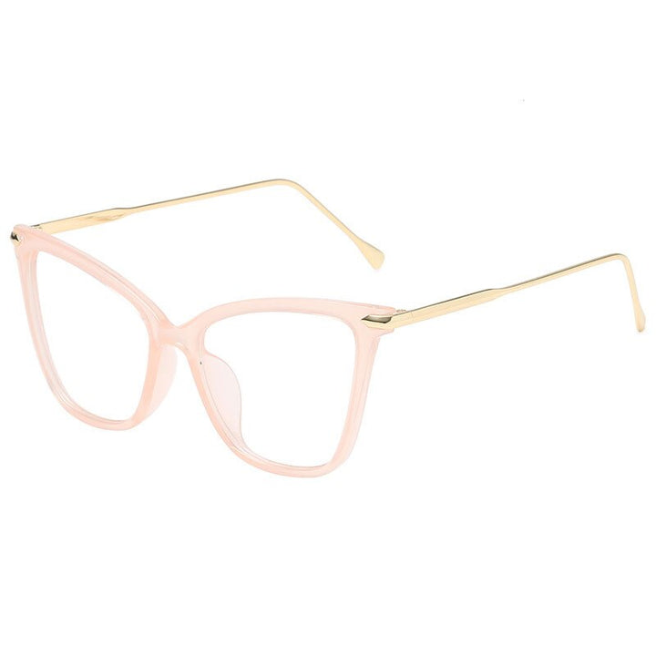 Hotony Women's Full Rim TR 90 Resin Cat Eye Frame Eyeglasses 8011 Full Rim Hotony Pink  